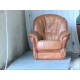 fauteuil marron cuir