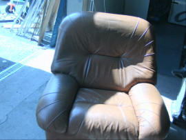 canape 2 fauteuils marrons