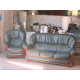 canapé cuir vert 2 fauteuils