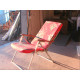 fauteuil relax pliable à fleurs white