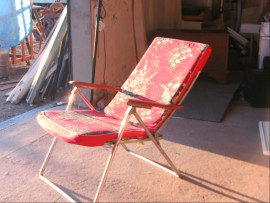 fauteuil relax pliable à fleurs white