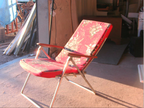 fauteuil relax pliable à fleurs white
