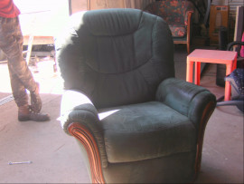 fauteuil vert