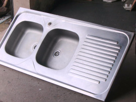 double evier inox
