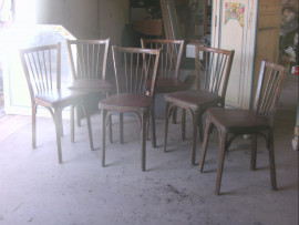 LOT DE 6 CHAISES BAUMANN