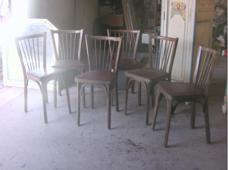 LOT DE 6 CHAISES BAUMANN