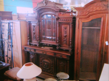 buffet bois sculté