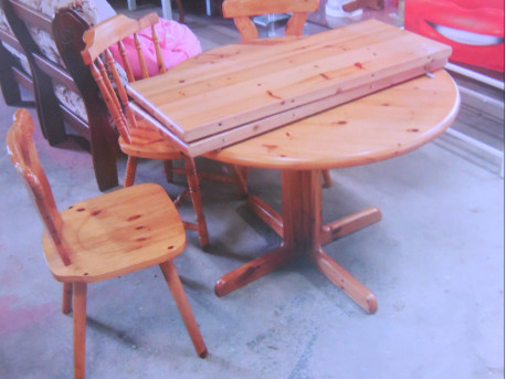 TABLE BOIS A RALLONGES